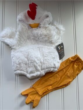 Pottery Barn Kids Baby Chicken Halloween Costume 6-12 Months New